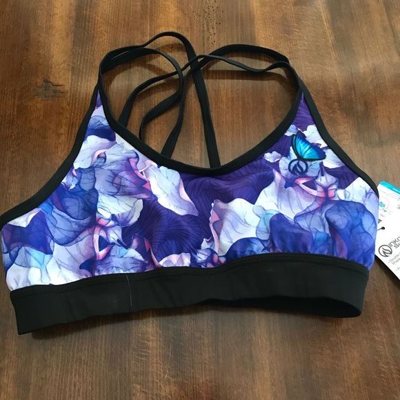 INKnBURN purple azalea sports bra - Picture 3 of 3